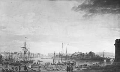 Vista del Puerto de Dieppe, 1765 de Claude Joseph Vernet